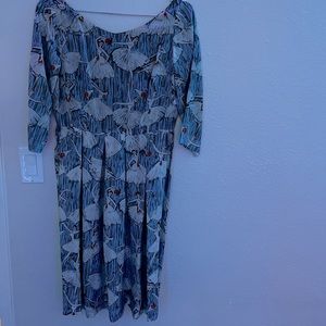 Anthropology silk ballerina dress